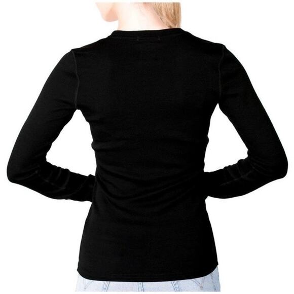Meriwool Layers Women's Sz S Black Merino 250g Base Layer Long Sleeve Top Shirt - Picture 2 of 16
